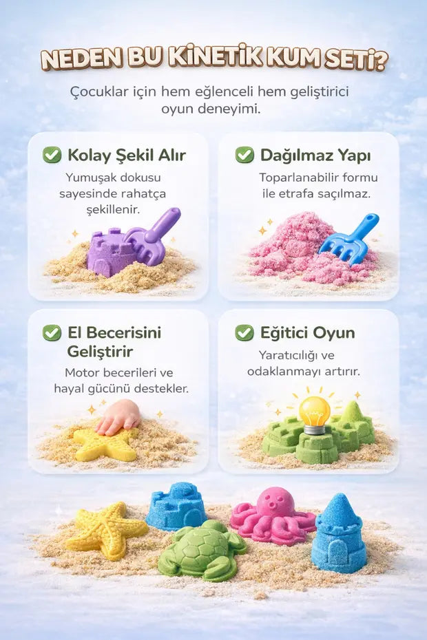 FUNSHINE | 4 Farklı Renk Eğitici Oyun Kumu Seti