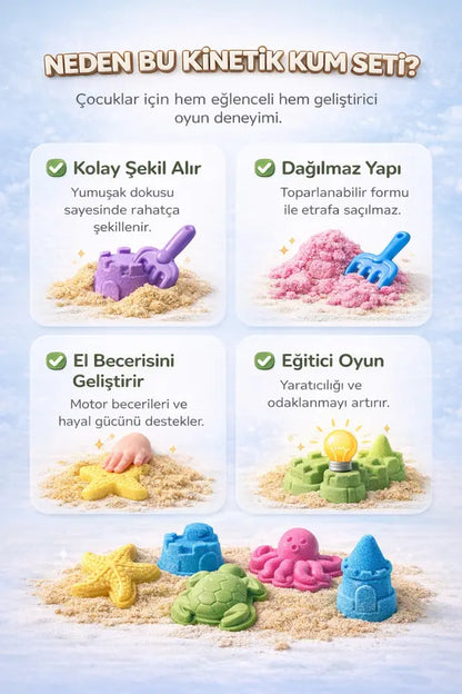 FUNSHINE | 4 Farklı Renk Eğitici Oyun Kumu Seti