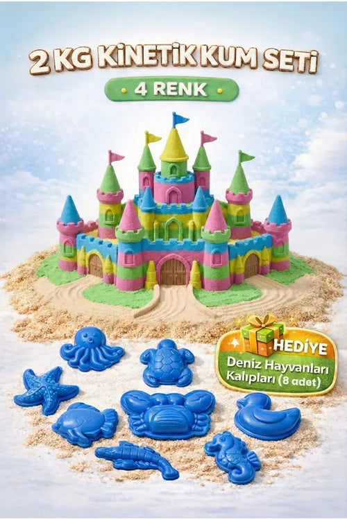 FUNSHINE | 4 Farklı Renk Eğitici Oyun Kumu Seti